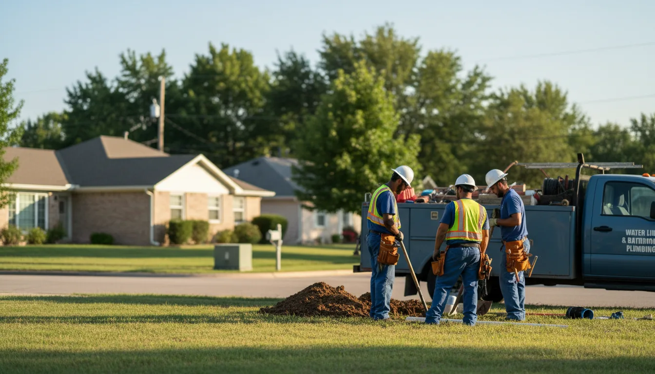 Residential water line and bathroom plumbing service in Newington, GA